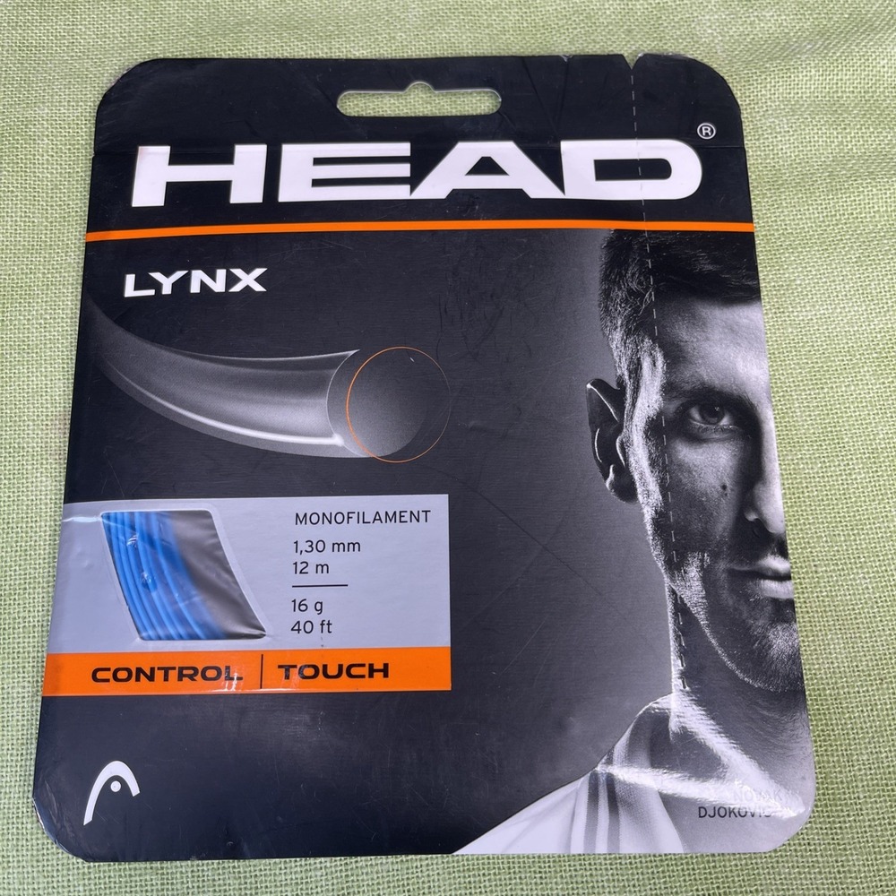 HEAD Lynx Tennis String Blue 16g 1.30mm 12m Monofilament Control Touch 40 Ft